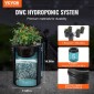 VEVOR RDWC Hydroponics System Recirculating Deep Water Culture 4 Buckets 18,9 L