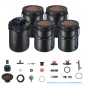 VEVOR RDWC Hydroponics System Recirculating Deep Water Culture 4 Buckets 18,9 L