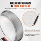 VEVOR Flour Sieve Fine Mesh, 12 Mesh Flour Sifter, 304 Stainless Steel Fine Mesh Sifter Food-grade, Dia.Διχτυωτές 12,6" για ψήσιμο, Διχτυωτή τρύπα 5 μεγεθών για Mungbean, ρύζι, αλεύρι, μαργαριτάρι σε σκόνη
