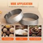 VEVOR Flour Sieve Fine Mesh, 12 Mesh Flour Sifter, 304 Stainless Steel Fine Mesh Sifter Food-grade, Dia.Διχτυωτές 12,6" για ψήσιμο, Διχτυωτή τρύπα 5 μεγεθών για Mungbean, ρύζι, αλεύρι, μαργαριτάρι σε σκόνη