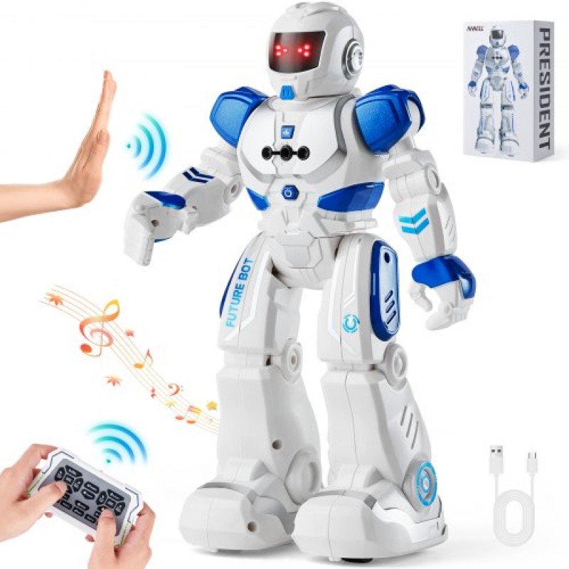 VEVOR RC Robot Toys for Children, Gesture Sensing Programmable Remote Control Smart Robot, Interactive Walking Singing Dancing Robot για Ηλικίες 3 4 5 6 7 8 10 12 ετών Δώρο γενεθλίων για αγόρια κορίτσια