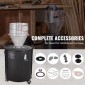 VEVOR Cyclone Dust Separator with Metal Tank, 4" Retrofit Cyclone Separator for Dust Collectors, ABS Dust Support With 2" Hole O.D.Σύνδεσμος & σωλήνας για υγρές/στεγνές ηλεκτρικές σκούπες καταστήματος, Ταιριάζει σε δοχείο 50L