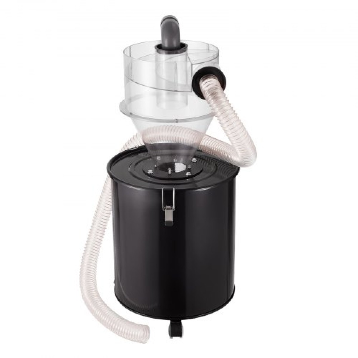 VEVOR Cyclone Dust Separator with Metal Tank, 4" Retrofit Cyclone Separator for Dust Collectors, ABS Dust Support With 2" Hole O.D.Σύνδεσμος & σωλήνας για υγρές/στεγνές ηλεκτρικές σκούπες καταστήματος, Ταιριάζει σε δοχείο 50L