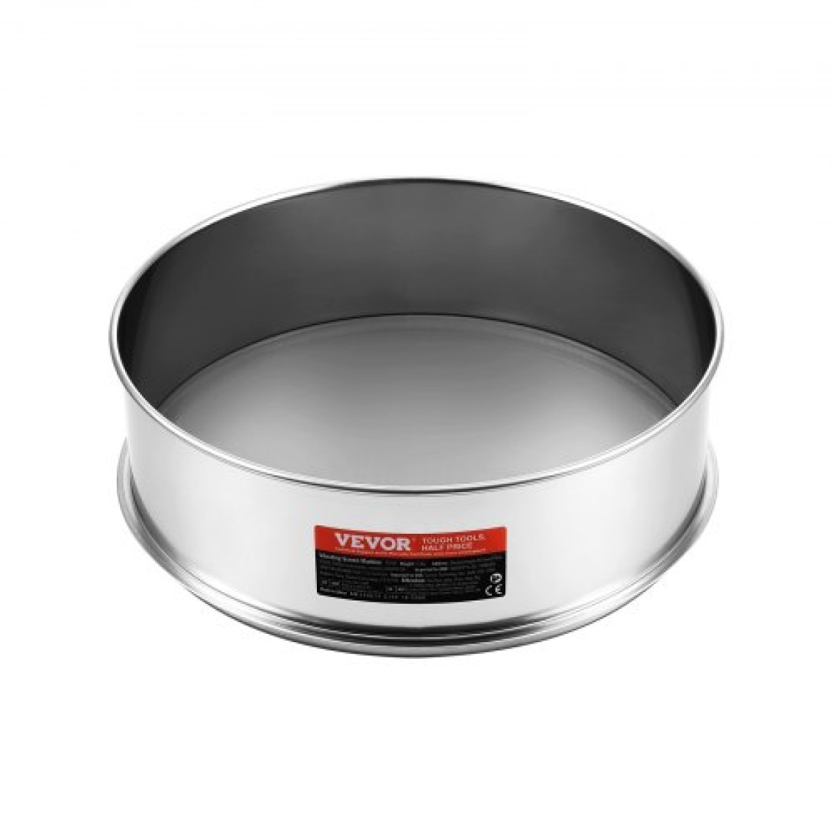 VEVOR Flour Sieve Fine Mesh, 80 Mesh Flour Sifter, 304 Stainless Steel Fine Mesh Sifter Food-grade, Dia.Διχτυωτές 12,6" για ψήσιμο, Διχτυωτή τρύπα 5 μεγεθών για Mungbean, ρύζι, αλεύρι, μαργαριτάρι σε σκόνη