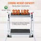 VEVOR Step Ladder 2-Step χωρητικότητας 150kg, Εργονομικό αναδιπλούμενο σκαμπό από ατσάλι με φαρδύ αντιολισθητικό πεντάλ, στιβαρό σκαμπό για ενήλικες νήπια, πολλαπλή χρήση για οικιακό, κουζίνα, γραφείο, τροχόσπιτα