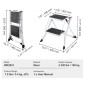 VEVOR Step Ladder 2-Step χωρητικότητας 150kg, Εργονομικό αναδιπλούμενο σκαμπό από ατσάλι με φαρδύ αντιολισθητικό πεντάλ, στιβαρό σκαμπό για ενήλικες νήπια, πολλαπλή χρήση για οικιακό, κουζίνα, γραφείο, τροχόσπιτα