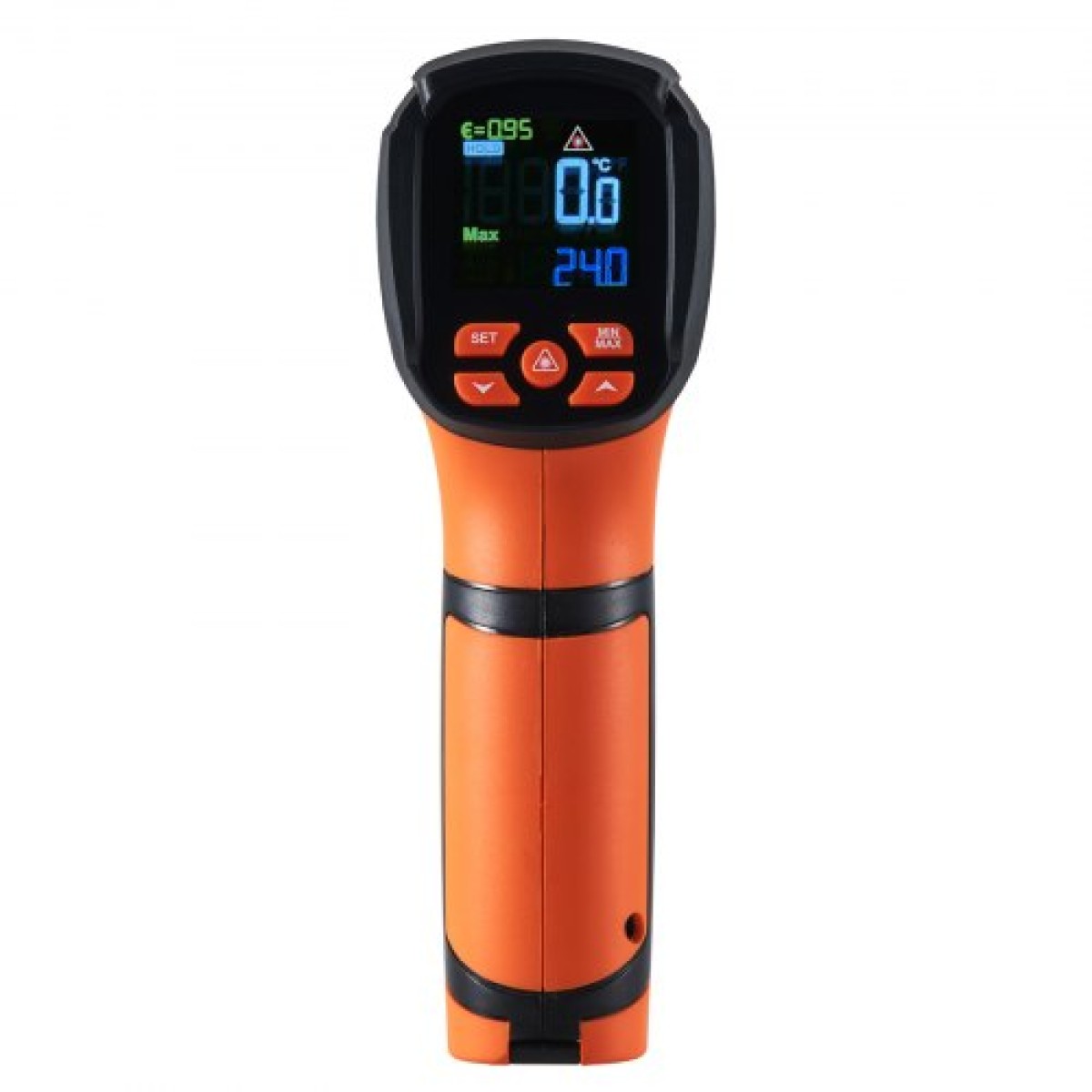 VEVOR υπέρυθρο θερμόμετρο, -40~2732°F Διπλό πιστόλι θερμοκρασίας λέιζερ χωρίς επαφή, φορητό πιστόλι θερμοκρασίας υπερύθρων με ρυθμιζόμενη εκπομπή για τήξη μετάλλων/μαγείρεμα/φούρνο πίτσας/κινητήρα (όχι για τον άνθρωπο)