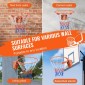 VEVOR στεφάνι μπάσκετ, στεφάνι μπάσκετ επιτοίχιας πόρτας, αντικατάσταση τέρματος μπάσκετ Q235 βαρέως τύπου Q235 με δίχτυ, τυπική κρεμαστή στεφάνη μπάσκετ 18" εσωτερικού και εξωτερικού χώρου για παιδιά ενήλικες