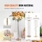 VEVOR 2PCS 35,43 ιντσών /90cm Ψηλός Κρυστάλλινος Γάμος Λουλούδια Βάζα, Πολυτελή Κεντρικά Βάζα Λουλούδια Κρυστάλλινο Χρυσό Βάζο Μεταλλικό, Ιδανικό για Τελετή Τελετής Γαμήλιο πάρτι T-stage Dinner Event Ξενοδοχείο Διακόσμηση σπιτιού