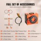 VEVOR PCP Air Compressor, 4500PSI/30Mpa Portable PCP Airgun Compressor με ενσωματωμένο μετατροπέα ισχύος, Auto-Stop |DC12V/AC230V |Αντλία συμπιεστή αεροβόλου, Paintball και Scuba Tank χωρίς λάδι και νερό