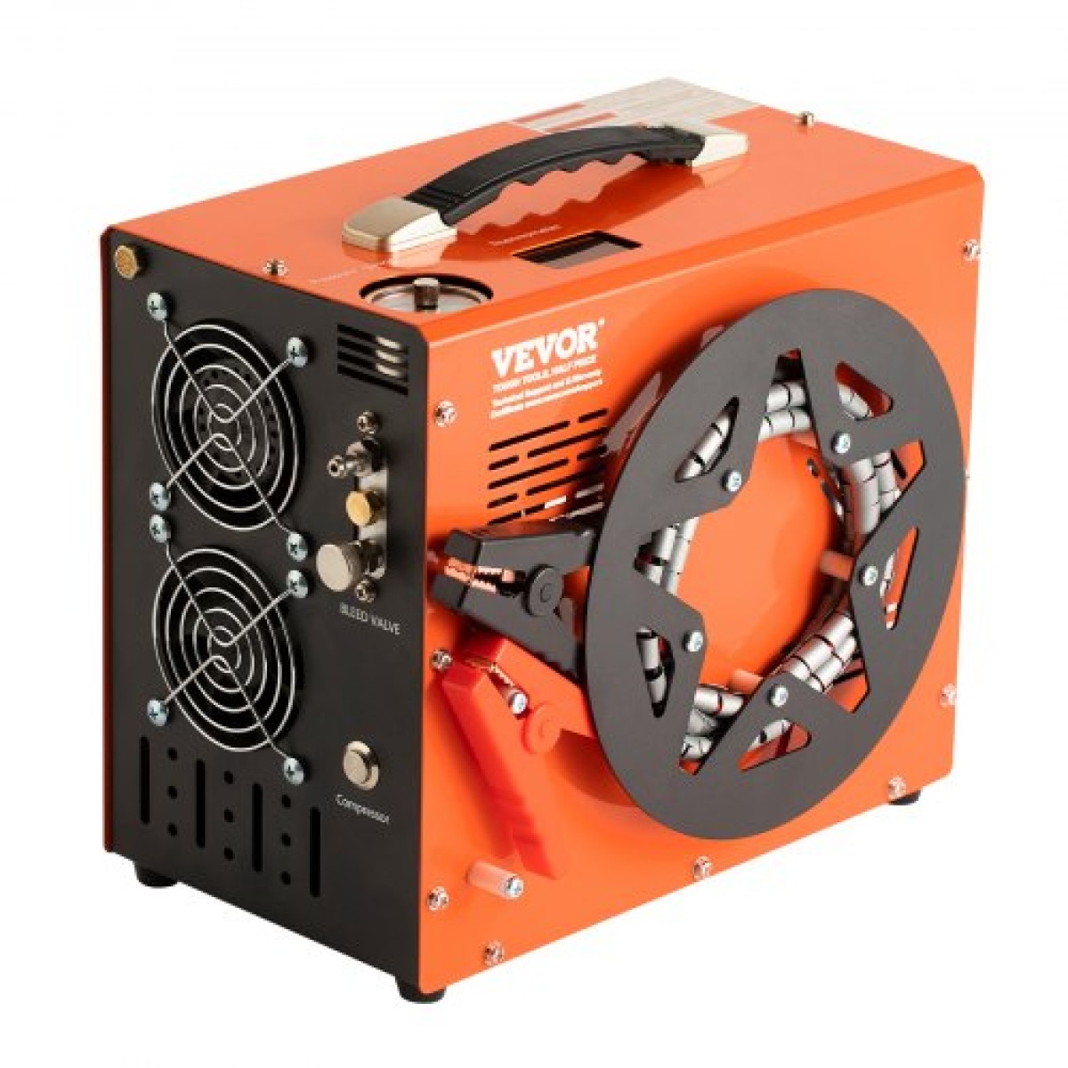 VEVOR PCP Air Compressor, 4500PSI/30Mpa Portable PCP Airgun Compressor με ενσωματωμένο μετατροπέα ισχύος, Auto-Stop |DC12V/AC230V |Αντλία συμπιεστή αεροβόλου, Paintball και Scuba Tank χωρίς λάδι και νερό