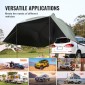 VEVOR Vehicle Awning, Large 10' x 7' Shade Coverage Πλαϊνή τέντα αυτοκινήτου, PU2000mm UV50+ Τέντα αυτοκινήτου με εκτεταμένα πλαϊνά κουβούκλια και φορητή τσάντα αποθήκευσης, Κατάλληλη για φορτηγά, SUV, Van, Campers