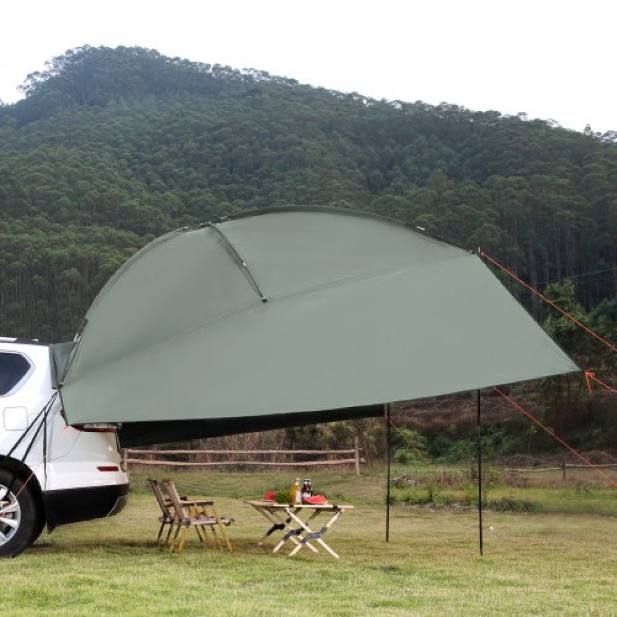 VEVOR Vehicle Awning, Large 10' x 7' Shade Coverage Πλαϊνή τέντα αυτοκινήτου, PU2000mm UV50+ Τέντα αυτοκινήτου με εκτεταμένα πλαϊνά κουβούκλια και φορητή τσάντα αποθήκευσης, Κατάλληλη για φορτηγά, SUV, Van, Campers