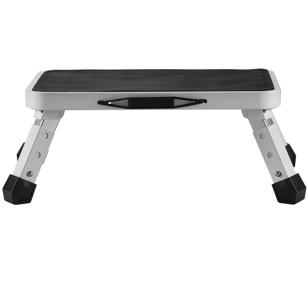 VEVOR Step Stool 1-Step 150KG Χωρητικότητα, Πτυσσόμενη ατσάλινη σκάλα 3 ρυθμιζόμενο ύψος, φορητά σκαμπό για ενήλικες, αντιολισθητικές στιβαρές σκάλες για γραφείο, τροχόσπιτα, κατοικίδια, μπάνια, υπνοδωμάτια