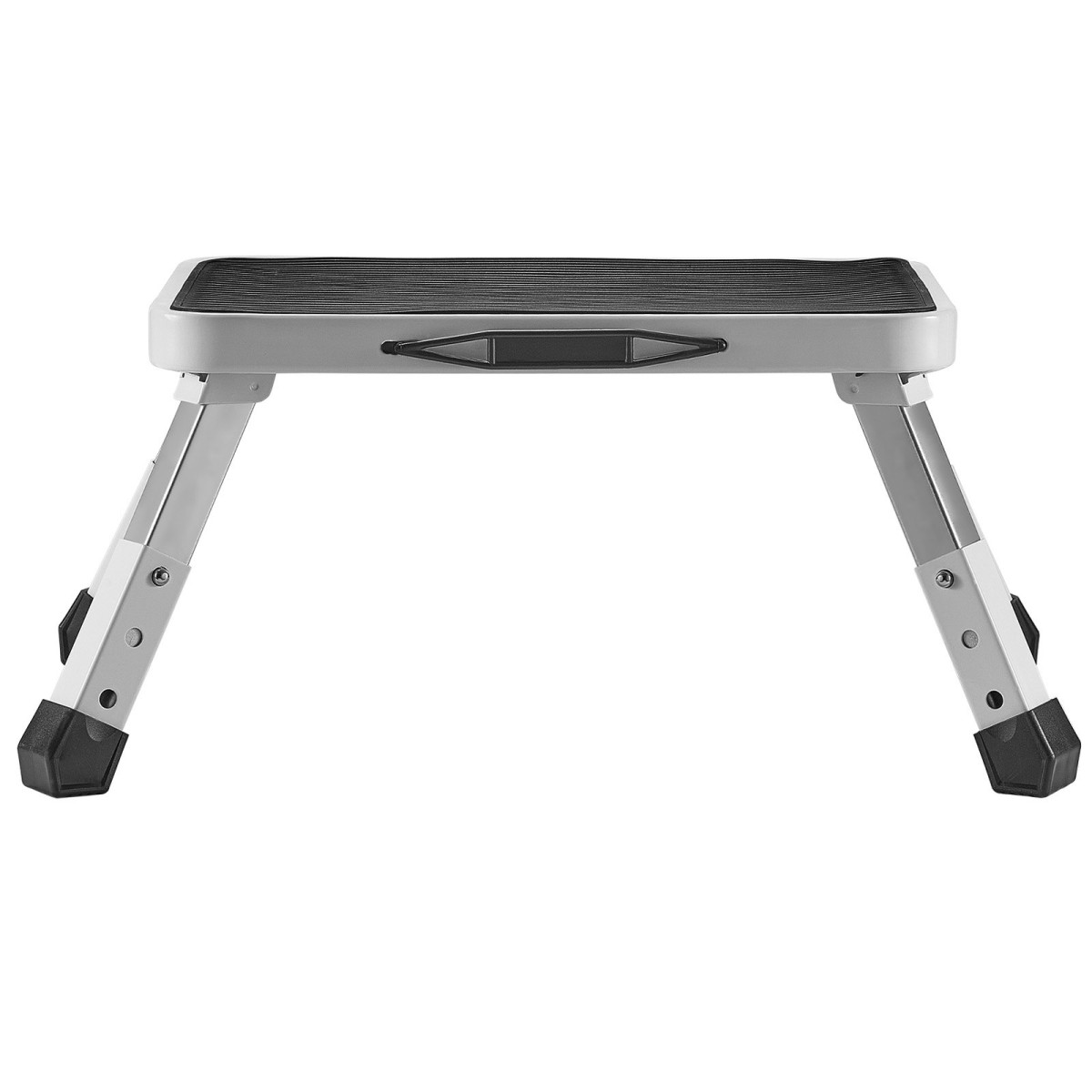 VEVOR Step Stool 1-Step 150KG Χωρητικότητα, Πτυσσόμενη ατσάλινη σκάλα 3 ρυθμιζόμενο ύψος, φορητά σκαμπό για ενήλικες, αντιολισθητικές στιβαρές σκάλες για γραφείο, τροχόσπιτα, κατοικίδια, μπάνια, υπνοδωμάτια