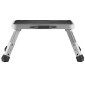 VEVOR Step Stool 1-Step 150KG Χωρητικότητα, Πτυσσόμενη ατσάλινη σκάλα 3 ρυθμιζόμενο ύψος, φορητά σκαμπό για ενήλικες, αντιολισθητικές στιβαρές σκάλες για γραφείο, τροχόσπιτα, κατοικίδια, μπάνια, υπνοδωμάτια