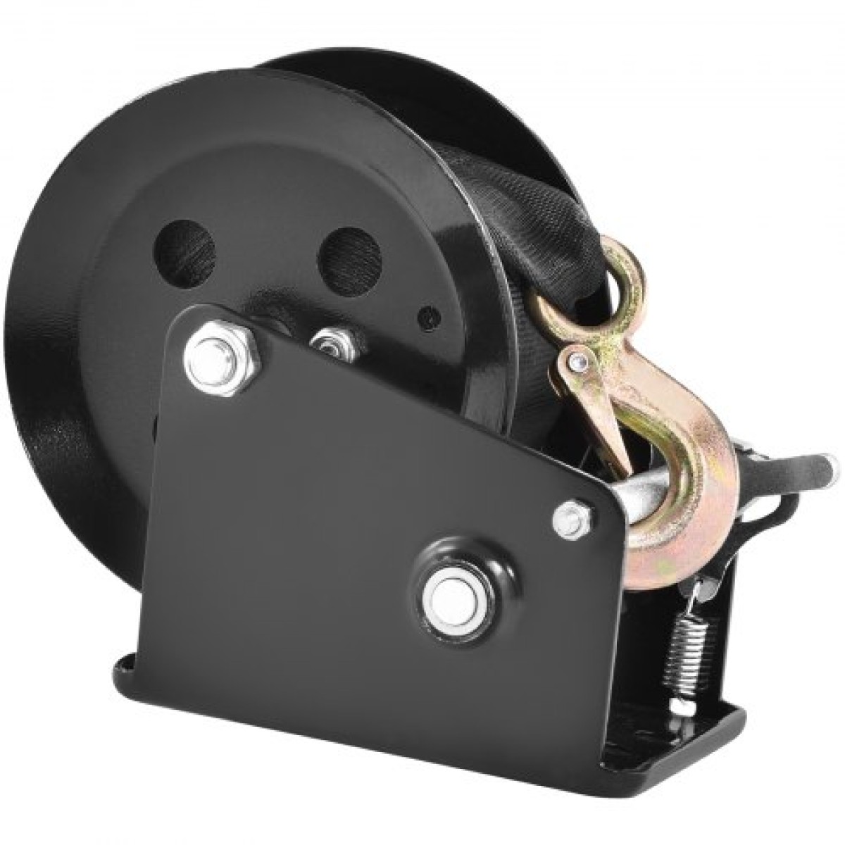 Βαρούλκο χειρός VEVOR, χωρητικότητα έλξης 725,7 kg, Βαρούλκο ρυμουλκούμενο σκάφους Βαρούλκο βαρέως τύπου σχοινιού με ιμάντα 1005,8 cm από πολυεστέρα και καστάνια διπλής κατεύθυνσης, χειροκίνητο βαρούλκο με μανιβέλα για ρυμούλκηση ρυμουλκούμενου, σκάφους ή