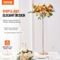 VEVOR 4PCS 35,43 ιντσών /90cm Ψηλός Κρυστάλλινος Σταντ Γάμου Λουλούδια, Πολυτελή Κεντρικά Βάζα Λουλούδια Κρυστάλλινο Χρυσό Βάζο Μεταλλικό, Ιδανικό για Τελετή Τελετής Γαμήλιο πάρτι T-stage Dinner Event Ξενοδοχείο Διακόσμηση σπιτιού