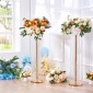 VEVOR 4PCS 35,43 ιντσών /90cm Ψηλός Κρυστάλλινος Σταντ Γάμου Λουλούδια, Πολυτελή Κεντρικά Βάζα Λουλούδια Κρυστάλλινο Χρυσό Βάζο Μεταλλικό, Ιδανικό για Τελετή Τελετής Γαμήλιο πάρτι T-stage Dinner Event Ξενοδοχείο Διακόσμηση σπιτιού