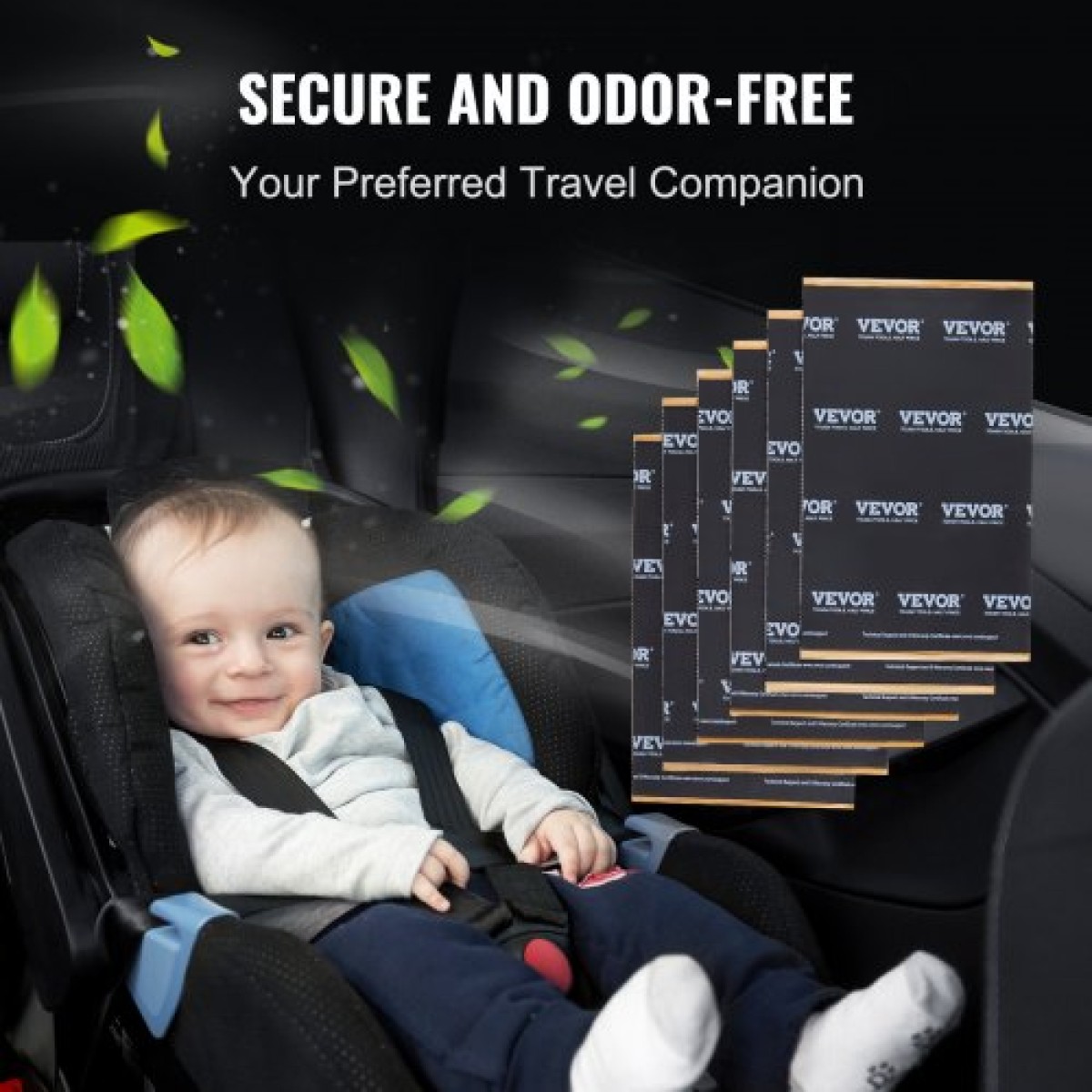 VEVOR Car Sound Deadening Mat, 200 mil 2,3sq.m Υλικό Ηχοαπόσβεσης Αυτοκινήτου, Βουτυλικό Αποσβεστικό Ήχου Αυτοκινήτων, Ηχομόνωση και Υλικό Απόσβεσης Δονήσεων για Αυτοκίνητο