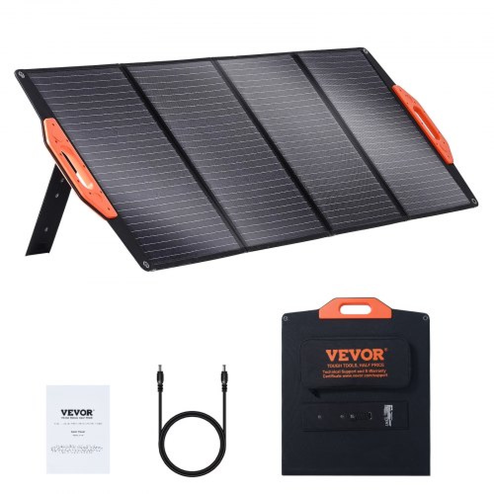 VEVOR Portable Monocrystalline Solar Panel 120W Foldable ETFE Solar Charger kit