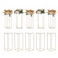 VEVOR 10PCS 31,5 ιντσών/80 εκ. Σταντ για λουλούδια γάμου, με ακρυλικό laminate, μεταλλικό βάζο με στήλη γεωμετρικά κεντρικά στάντ, χρυσό ορθογώνιο φλοράλ ράφι για δεξίωση εκδηλώσεων, διακόσμηση πάρτι