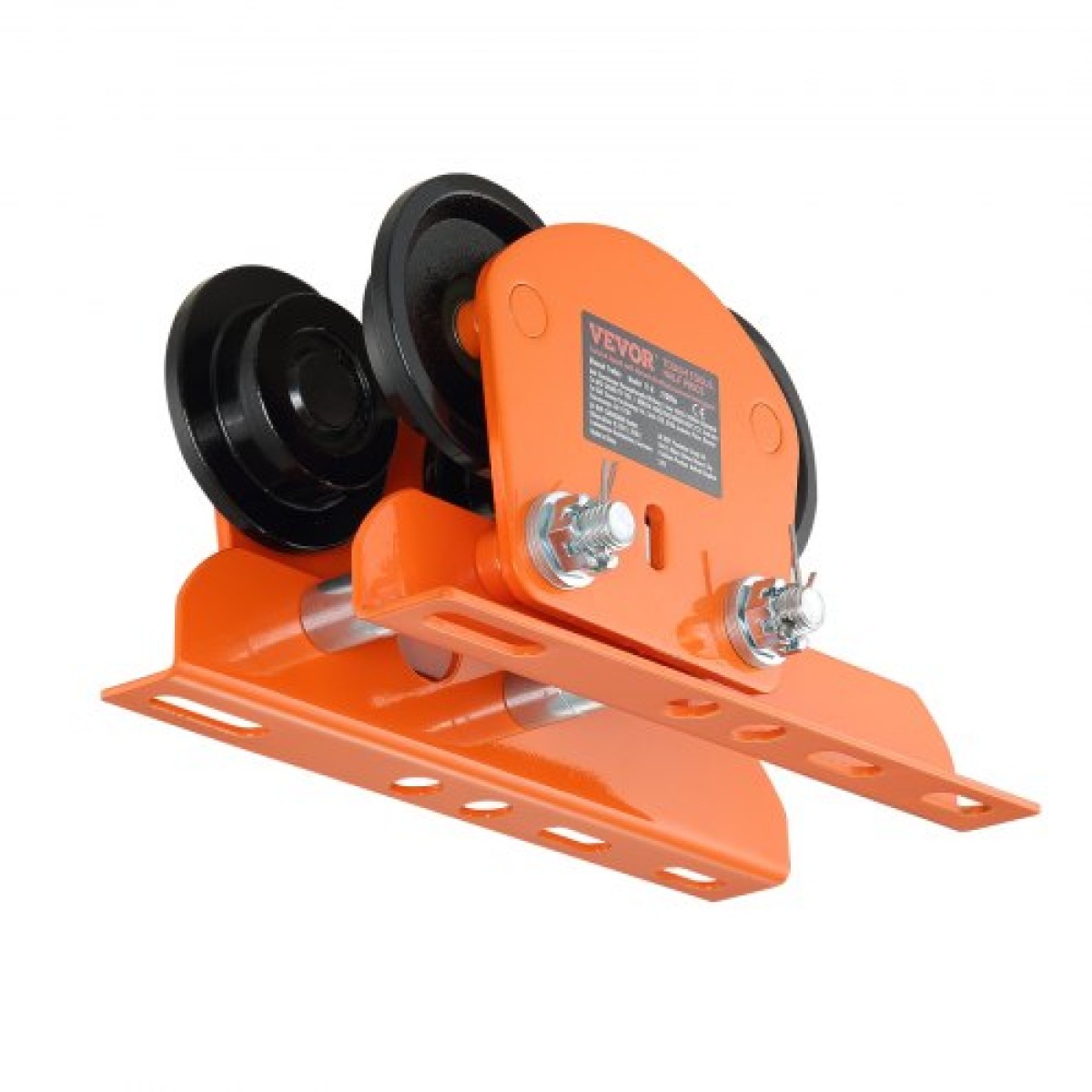 Χειροκίνητο καροτσάκι VEVOR Electric Hoist, χωρητικότητα 998 kg/1 τόνο για PA200 PA250 PA300 PA400 PA500, Καρότσι Push Beam with Dual Wheels, 6,8 cm-11 cm Ρυθμιζόμενο πλάτος φλάντζας δοκού για ευθεία καμπύλη δοκό