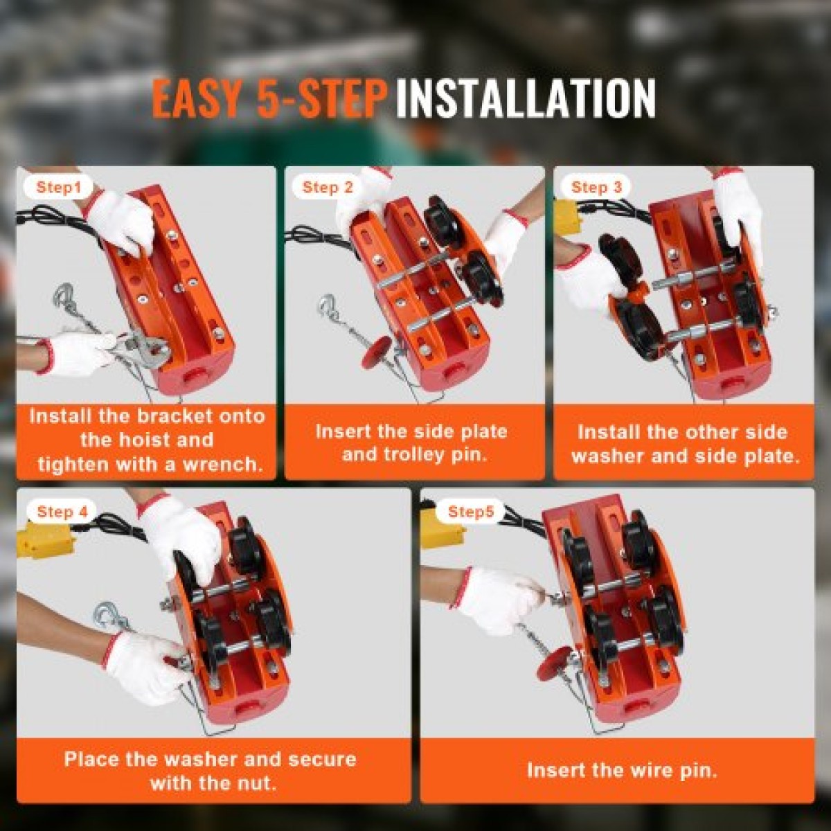 Χειροκίνητο καροτσάκι VEVOR Electric Hoist, χωρητικότητα 998 kg/1 τόνο για PA200 PA250 PA300 PA400 PA500, Καρότσι Push Beam with Dual Wheels, 6,8 cm-11 cm Ρυθμιζόμενο πλάτος φλάντζας δοκού για ευθεία καμπύλη δοκό
