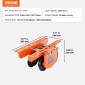 Χειροκίνητο καροτσάκι VEVOR Electric Hoist, χωρητικότητα 998 kg/1 τόνο για PA200 PA250 PA300 PA400 PA500, Καρότσι Push Beam with Dual Wheels, 6,8 cm-11 cm Ρυθμιζόμενο πλάτος φλάντζας δοκού για ευθεία καμπύλη δοκό