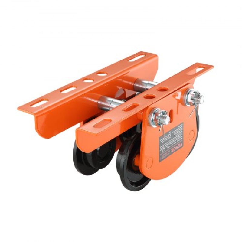 Χειροκίνητο καροτσάκι VEVOR Electric Hoist, χωρητικότητα 998 kg/1 τόνο για PA200 PA250 PA300 PA400 PA500, Καρότσι Push Beam with Dual Wheels, 6,8 cm-11 cm Ρυθμιζόμενο πλάτος φλάντζας δοκού για ευθεία καμπύλη δοκό
