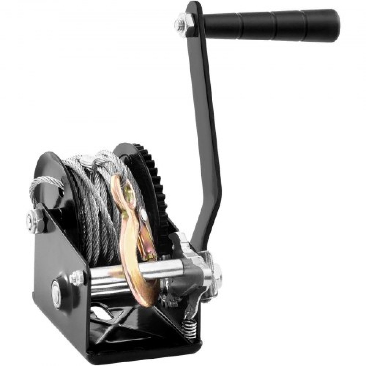 Βαρούλκο χειρός VEVOR, χωρητικότητα έλξης 362,9 kg, Βαρούλκο ρυμουλκούμενου σκάφους Στρόφαλο βαρέως τύπου σχοινιού με ατσάλινο συρμάτινο καλώδιο 1005,8 cm και καστάνια διπλής κατεύθυνσης, χειροκίνητο βαρούλκο με μανιβέλα για ρυμούλκηση ρυμουλκούμενου, σκά
