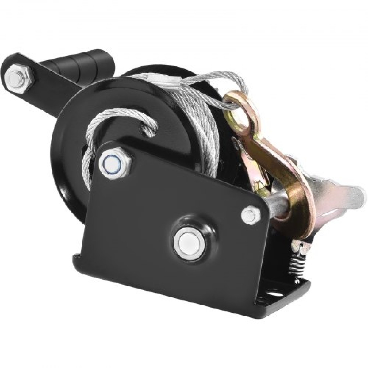 Βαρούλκο χειρός VEVOR, χωρητικότητα έλξης 362,9 kg, Βαρούλκο ρυμουλκούμενου σκάφους Στρόφαλο βαρέως τύπου σχοινιού με ατσάλινο συρμάτινο καλώδιο 1005,8 cm και καστάνια διπλής κατεύθυνσης, χειροκίνητο βαρούλκο με μανιβέλα για ρυμούλκηση ρυμουλκούμενου, σκά