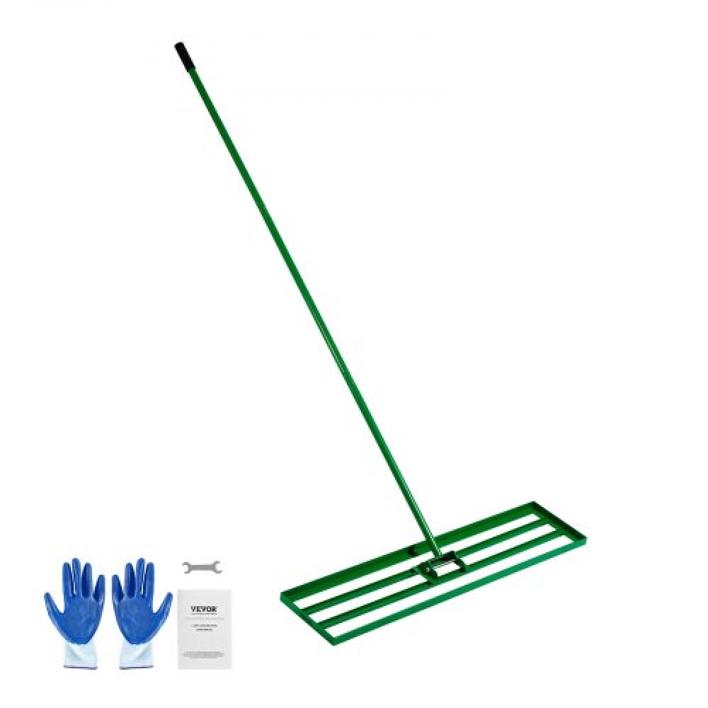 VEVOR Lan Leveling Rake, 48"x10" Level Lawn Tool, Heavy-dty Leveler Lawn with 78" Steel Extented Hand, Yard level Rake Dress for Garden, Golf Lawn, Farm