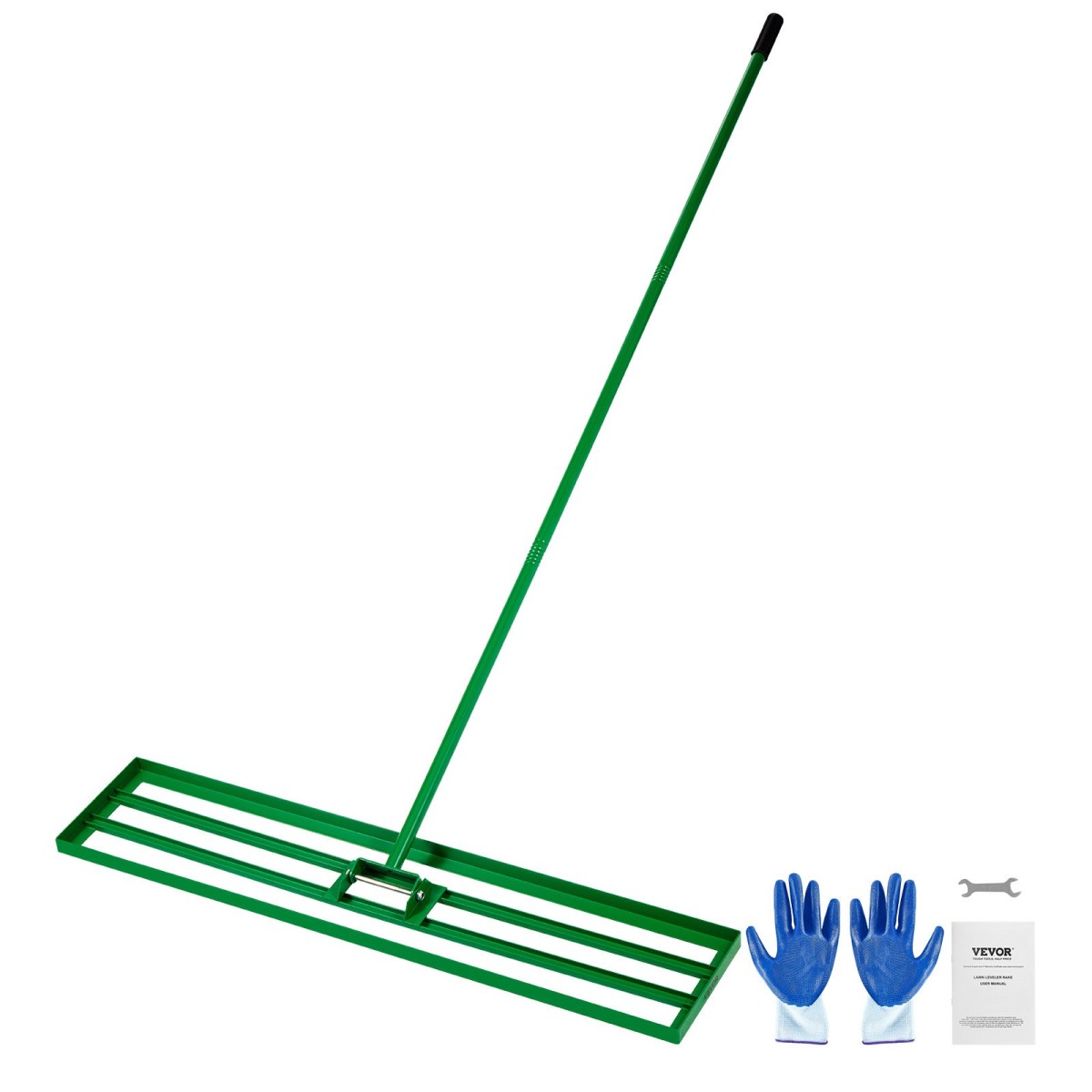 VEVOR Lan Leveling Rake, 48"x10" Level Lawn Tool, Heavy-dty Leveler Lawn with 78" Steel Extented Hand, Yard level Rake Dress for Garden, Golf Lawn, Farm