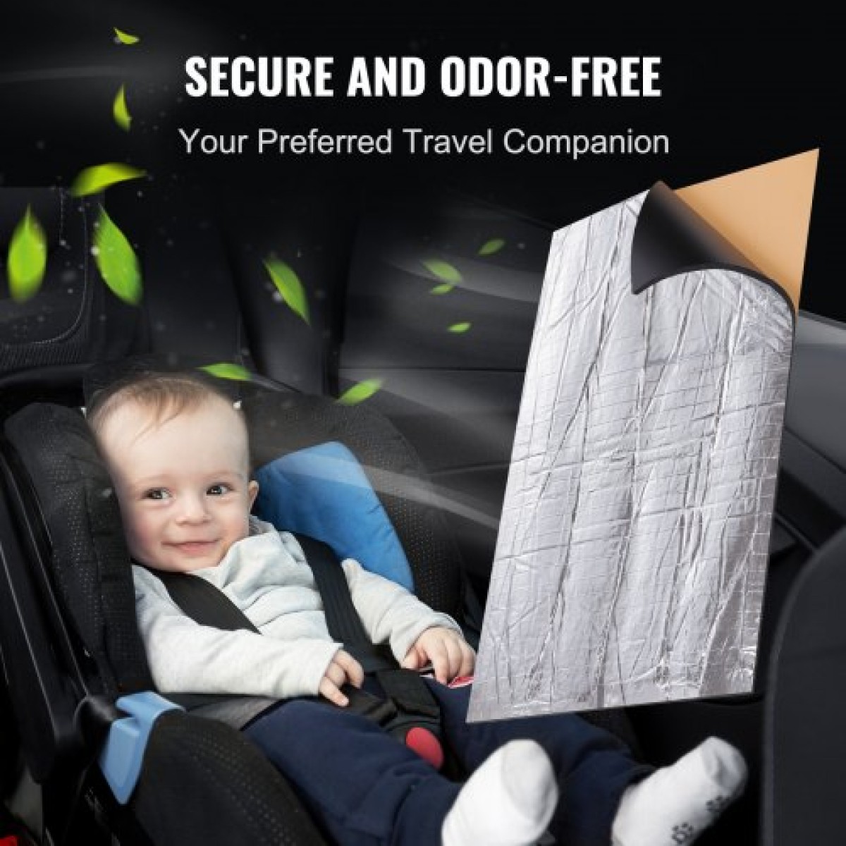 VEVOR Car Sound Deadening Mat, 200 mil 3,3sq.m Automotive Sound Deadener, High Density Foam Sound Deadener Material & Heat Barrier, Double Layer Waterproof Structure Acoustic Insulation Mat