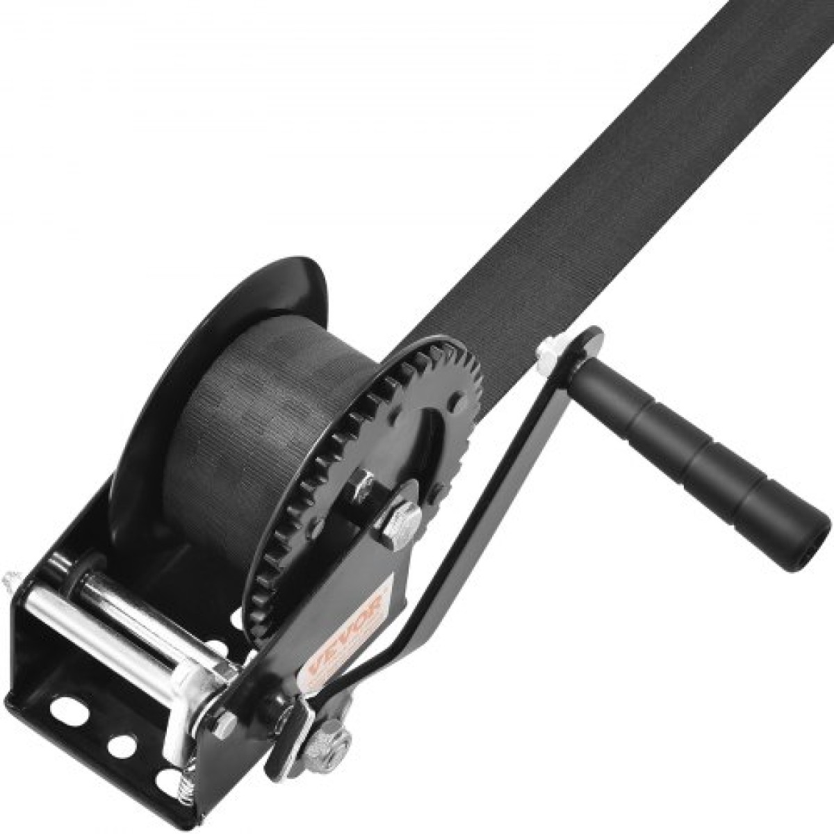 Βαρούλκο χειρός VEVOR, χωρητικότητα έλξης 544,3 kg, Βαρούλκο ρυμουλκούμενου σκάφους Στρόφαλο βαρέως τύπου σχοινιού με ιμάντα πολυεστέρα 701 cm και καστάνια διπλής κατεύθυνσης, χειροκίνητο βαρούλκο με μανιβέλα για ρυμούλκηση τρέιλερ, σκάφους ή ATV