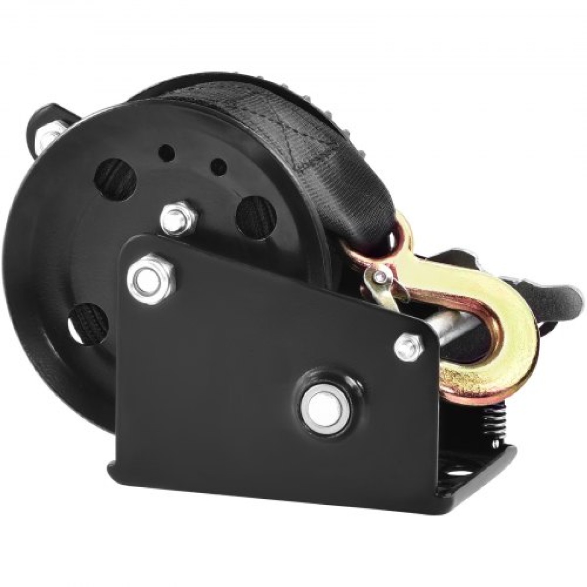 Βαρούλκο χειρός VEVOR, χωρητικότητα έλξης 544,3 kg, Βαρούλκο ρυμουλκούμενου σκάφους Στρόφαλο βαρέως τύπου σχοινιού με ιμάντα πολυεστέρα 701 cm και καστάνια διπλής κατεύθυνσης, χειροκίνητο βαρούλκο με μανιβέλα για ρυμούλκηση τρέιλερ, σκάφους ή ATV