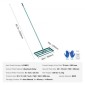 VEVOR Lan Leveling Rake, Εργαλείο γκαζόν επιπέδου 30"x10", Επίπεδο γκαζόν βαρέως τύπου με ατσάλινη εκτεταμένη λαβή 78", Στολή ισοπεδωτική τσουγκράνα αυλής για κήπο, γκαζόν γκολφ, αγρόκτημα