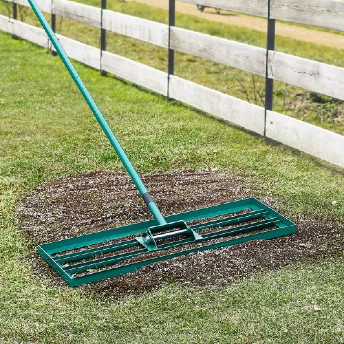 VEVOR Lan Leveling Rake, Εργαλείο γκαζόν επιπέδου 30"x10", Επίπεδο γκαζόν βαρέως τύπου με ατσάλινη εκτεταμένη λαβή 78", Στολή ισοπεδωτική τσουγκράνα αυλής για κήπο, γκαζόν γκολφ, αγρόκτημα