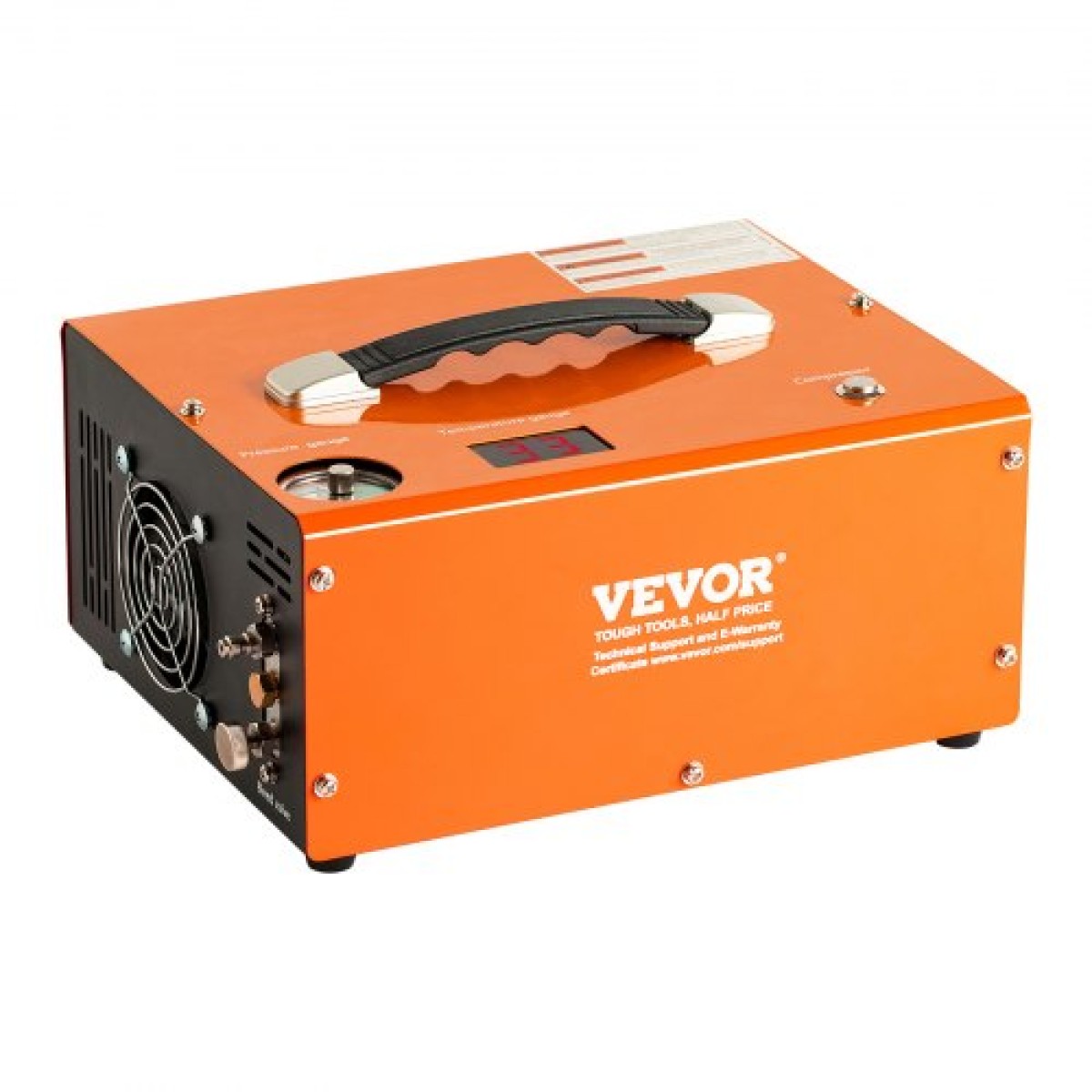 VEVOR PCP Air Compressor, 4500PSI Portable PCP Airgun Compressor με ενσωματωμένο μετατροπέα, Auto-Stop |DC12V/AC230V |Αντλία συμπιεστή δοχείου Paintball χωρίς λάδι και νερό για αεροβόλο τουφέκι, μπουκάλι κατάδυσης