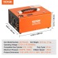 VEVOR PCP Air Compressor, 4500PSI Portable PCP Airgun Compressor με ενσωματωμένο μετατροπέα, Auto-Stop |DC12V/AC230V |Αντλία συμπιεστή δοχείου Paintball χωρίς λάδι και νερό για αεροβόλο τουφέκι, μπουκάλι κατάδυσης