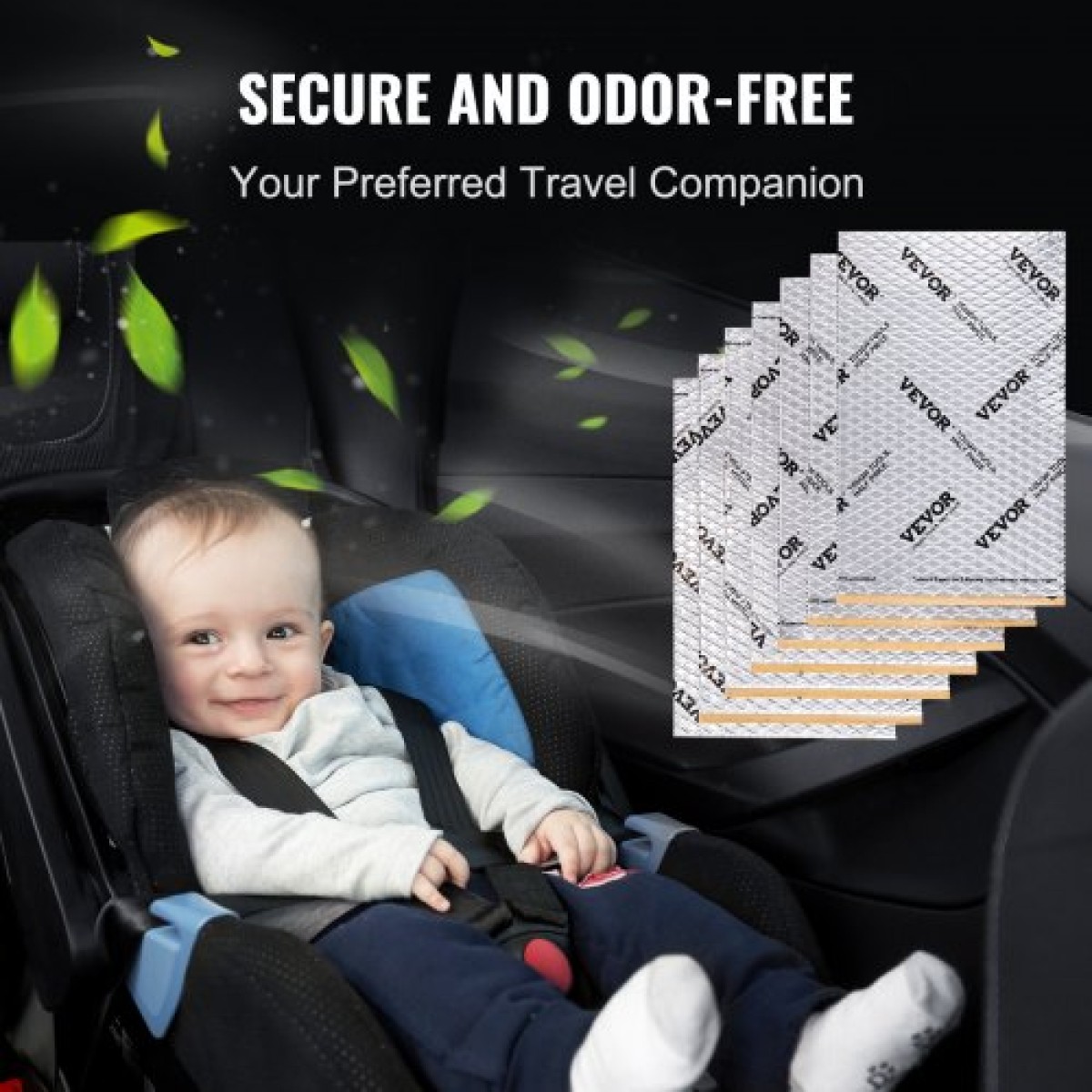 VEVOR Car Sound Deadening Mat, 50 mil 4,8sq.m Υλικό Ηχοαπόσβεσης Αυτοκινήτου, Βουτυλικό Υλικό Ηχοαπόσβεσης Αυτοκινήτων, Ηχομόνωση και Υλικό Απόσβεσης Δονήσεων για Αυτοκίνητο