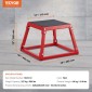VEVOR Plyometric Jump Box, 12 Inch Plyo Box, Steel Plyometric Platform and Jumping Agility Box, Anti-slip Fitness Step Up Box for Home Gym Training, Conditioning Strength Training, Κόκκινο