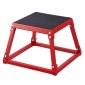 VEVOR Plyometric Jump Box, 12 Inch Plyo Box, Steel Plyometric Platform and Jumping Agility Box, Anti-slip Fitness Step Up Box for Home Gym Training, Conditioning Strength Training, Κόκκινο