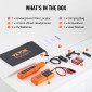 VEVOR Underground Cable Locator, 3 FT Max.Detection Depth, Wire Tracer Break Detector Finder with Earphone, 1000 FT Max.Detection Length Tester for Pet Fence Buried Sprinkler Valve Irigation