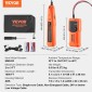VEVOR Underground Cable Locator, 3 FT Max.Detection Depth, Wire Tracer Break Detector Finder with Earphone, 1000 FT Max.Detection Length Tester for Pet Fence Buried Sprinkler Valve Irigation
