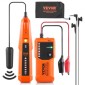 VEVOR Underground Cable Locator, 3 FT Max.Detection Depth, Wire Tracer Break Detector Finder with Earphone, 1000 FT Max.Detection Length Tester for Pet Fence Buried Sprinkler Valve Irigation