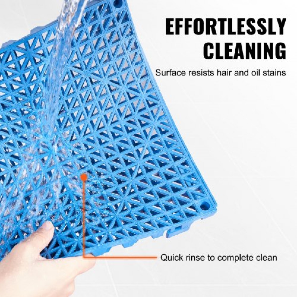 VEVOR Modular Interlocking Cushion, 50 Pack 30 x 30 cm Splicing Drinage Mats, Μαλακό PVC Πλακάκια δαπέδου αποχέτευσης, Αντιολισθητικές οπές αποστράγγισης για τουαλέτα, Μπάνιο, Κουζίνα, Πισίνα, Υγρό Χώρο, Μπλε
