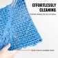 VEVOR Modular Interlocking Cushion, 50 Pack 30 x 30 cm Splicing Drinage Mats, Μαλακό PVC Πλακάκια δαπέδου αποχέτευσης, Αντιολισθητικές οπές αποστράγγισης για τουαλέτα, Μπάνιο, Κουζίνα, Πισίνα, Υγρό Χώρο, Μπλε