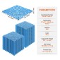 VEVOR Modular Interlocking Cushion, 50 Pack 30 x 30 cm Splicing Drinage Mats, Μαλακό PVC Πλακάκια δαπέδου αποχέτευσης, Αντιολισθητικές οπές αποστράγγισης για τουαλέτα, Μπάνιο, Κουζίνα, Πισίνα, Υγρό Χώρο, Μπλε